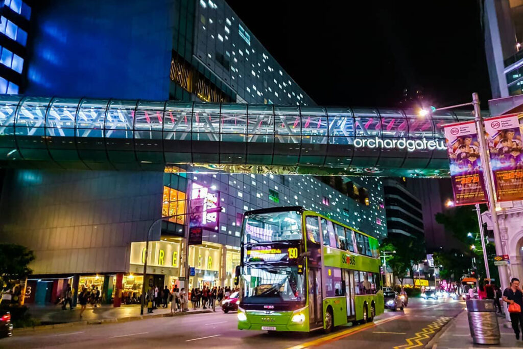 Shopping street in Singapore
