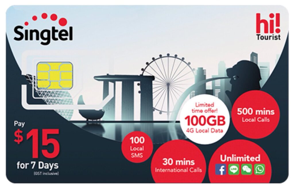 Sim cards for tourists in Singapore