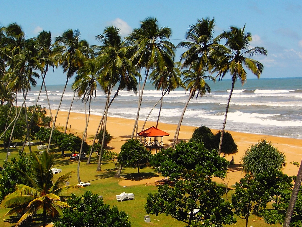 Kalutara beach in Sri Lanka