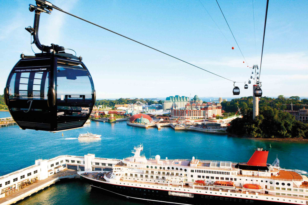 Get to Sentosa Island by Cable Car