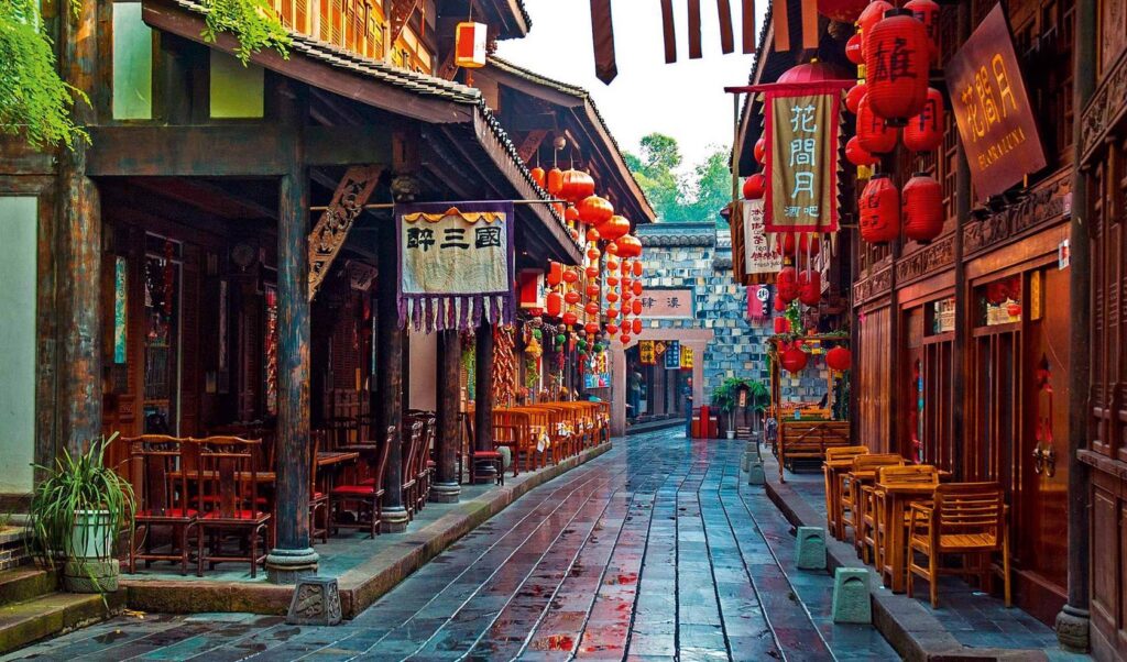 Туристическая улица Цинли в Чэнду (Китай)