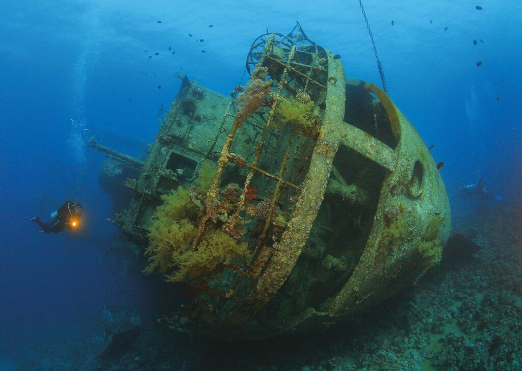 Sunken ship in Aqaba, Jordan diving