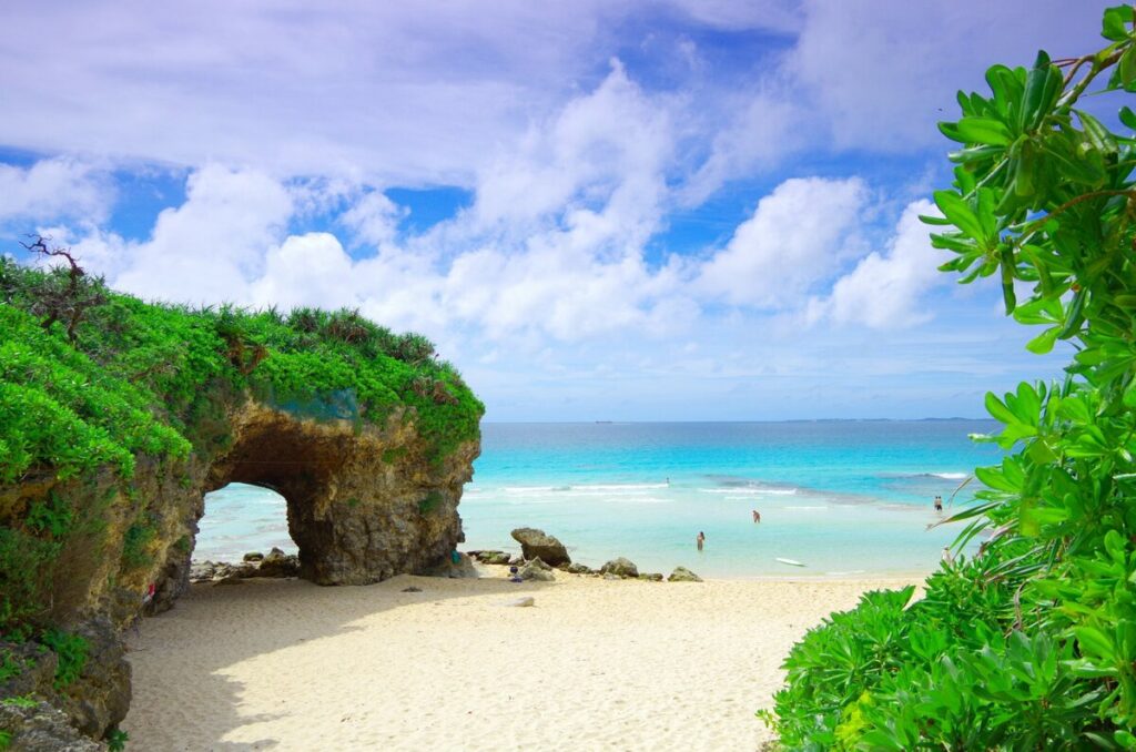 The beaches of Okinawa in Japan