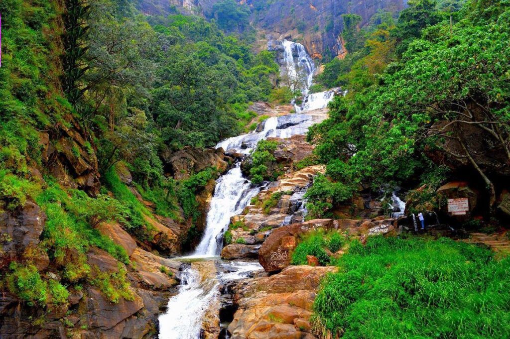 Ravana waterfall - landmark of Ella (Sri Lanka)