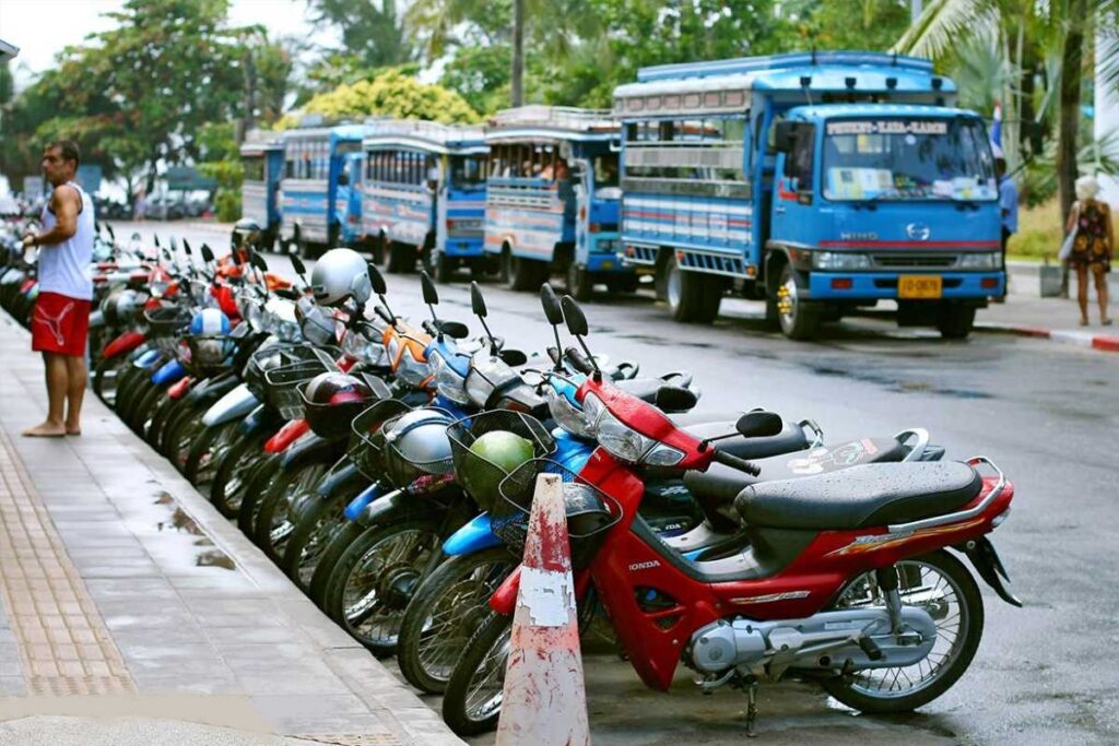Renting bikes for a tourist on Koh Samui