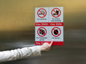 Fines and bans for tourists in Singapore