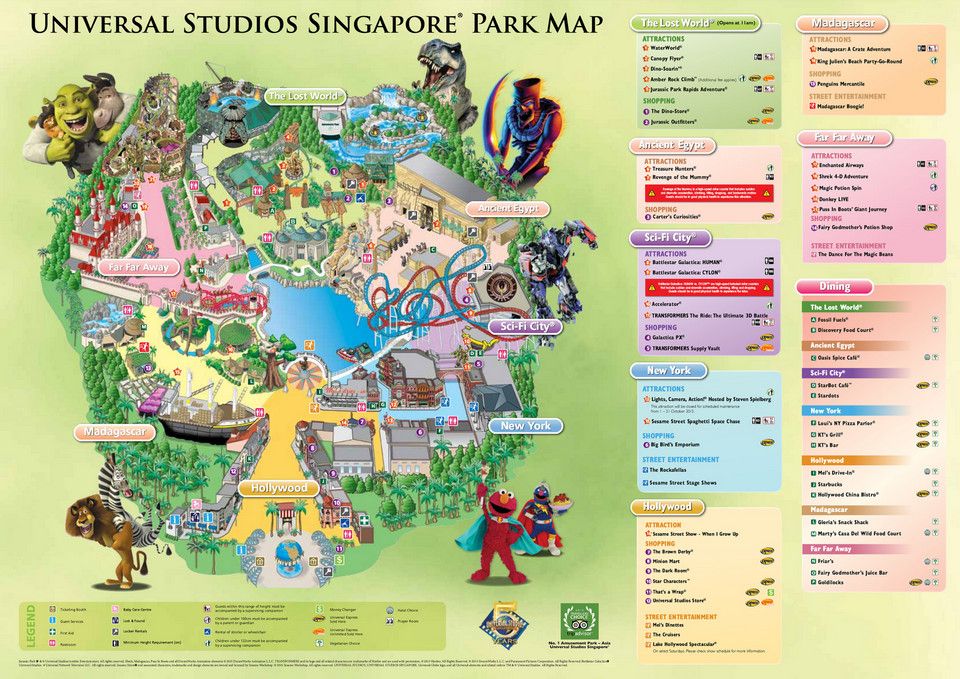 Universal Studios Singapore Map 2022