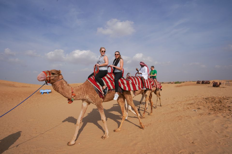 Camel riding in Dubai during honeymoon