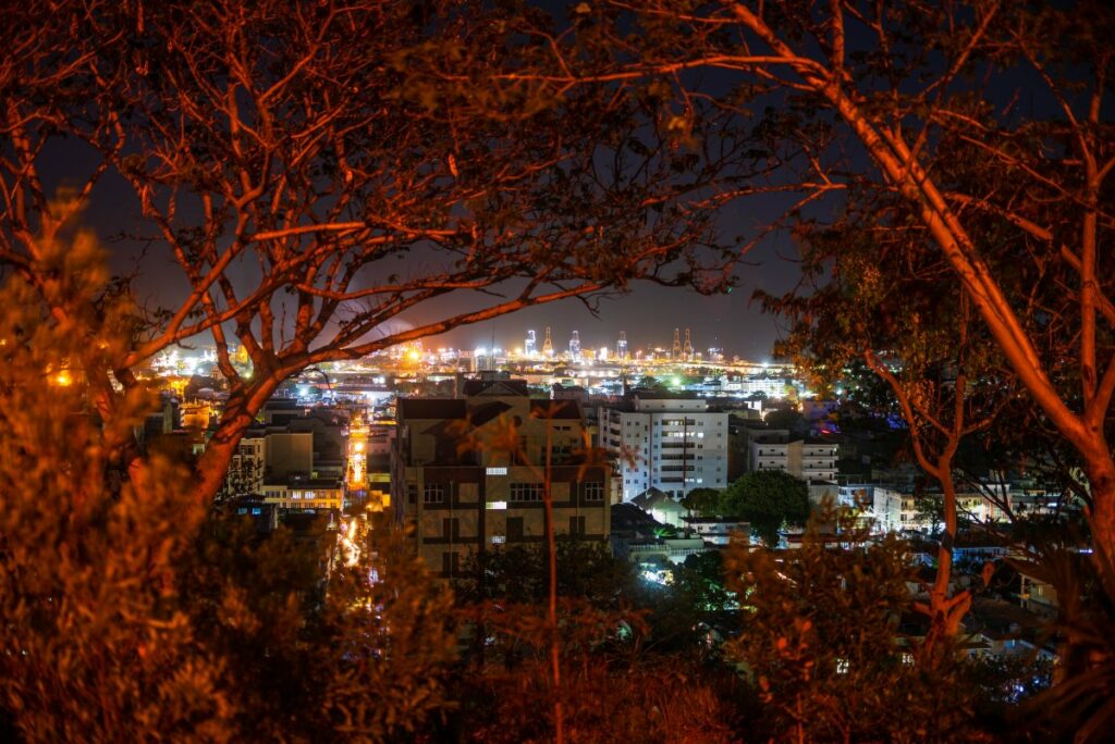 Night view from Citadel Fort Adelaide