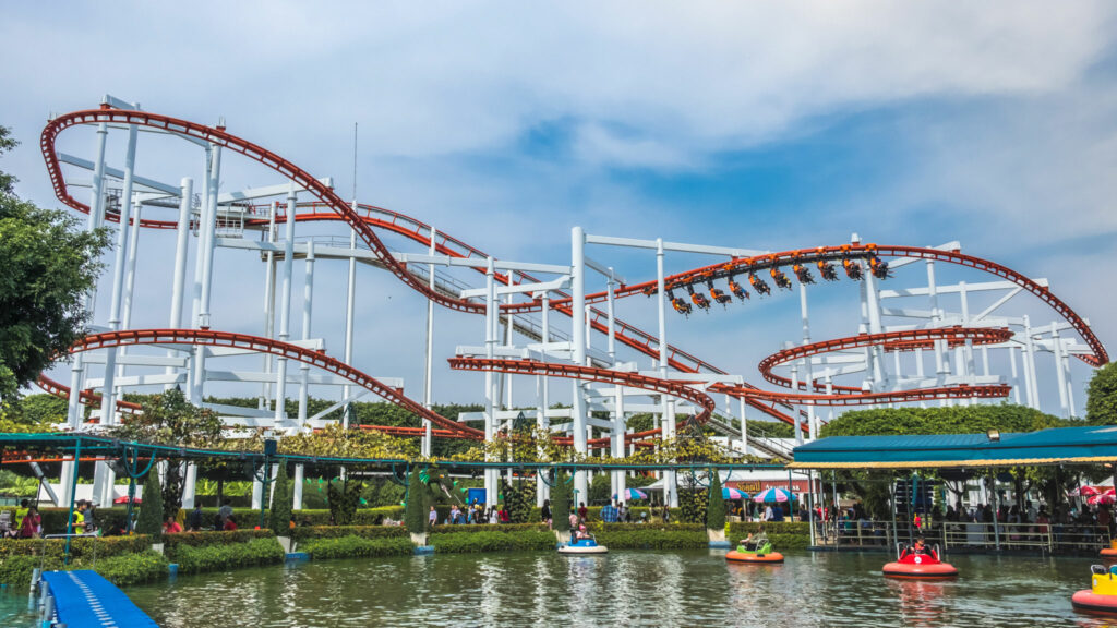 Roller coaster in Disneyland Bangkok